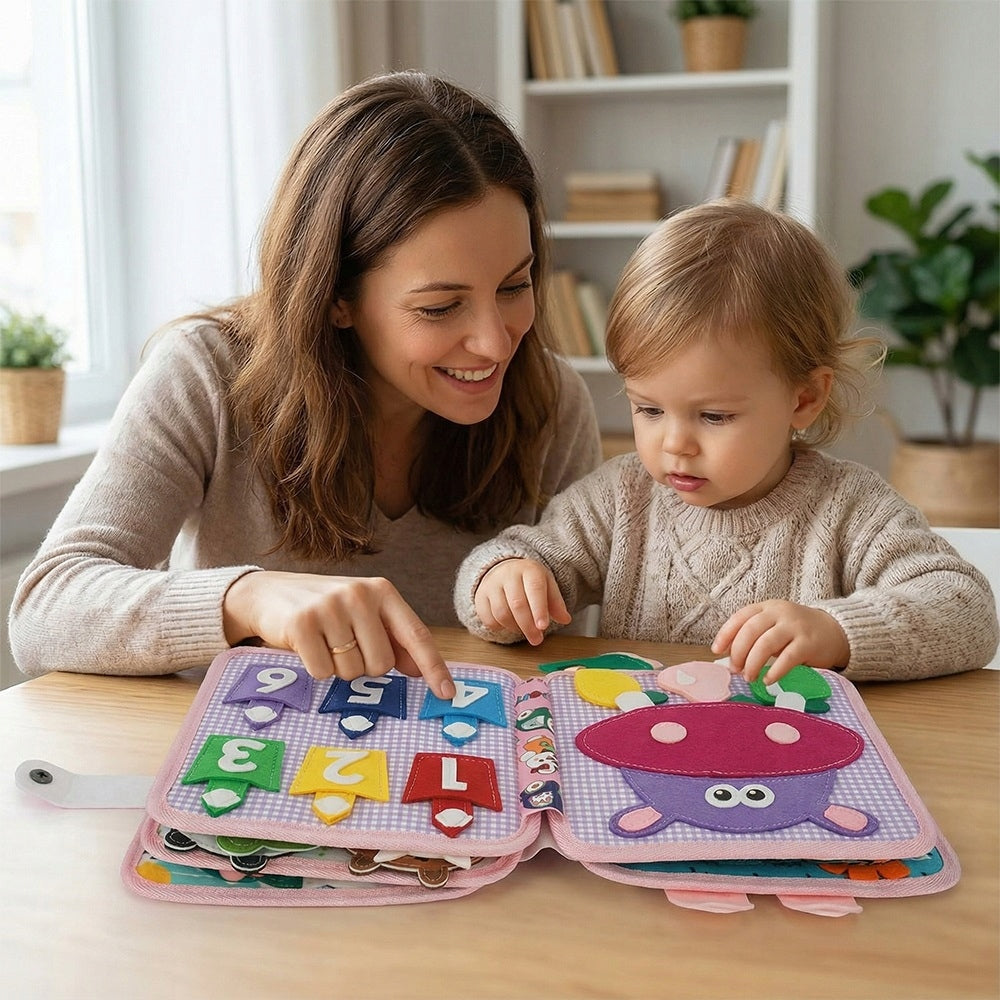 FELT SENSORY BOOK MONTESSORI, INTERACTIVE 3D FOR CHILDREN Brand no brand