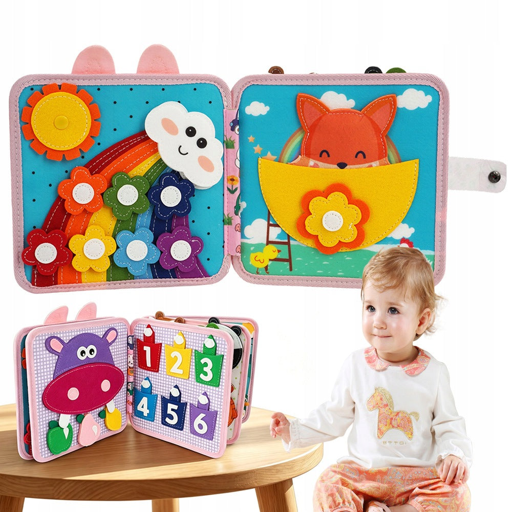 FELT SENSORY BOOK MONTESSORI, INTERACTIVE 3D FOR CHILDREN