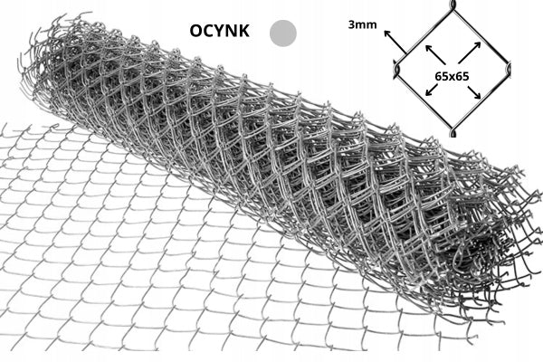 FENCE MESH 3mm 6,5cm 150 cm galvanized10m STRONG MESH 1,5M fi3