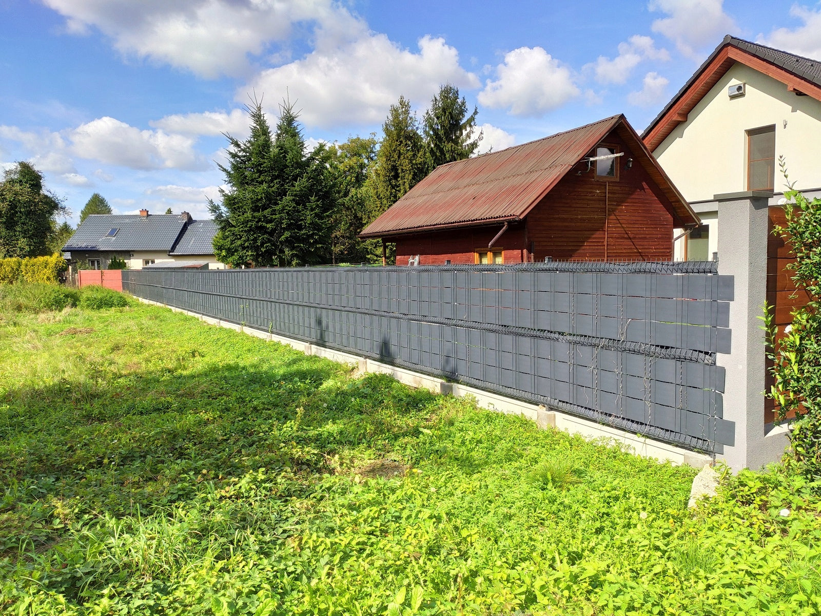 FENCE TAPE 19cmx50m +UV COVER FOR PANEL FENCES FENCE GREY Color gray