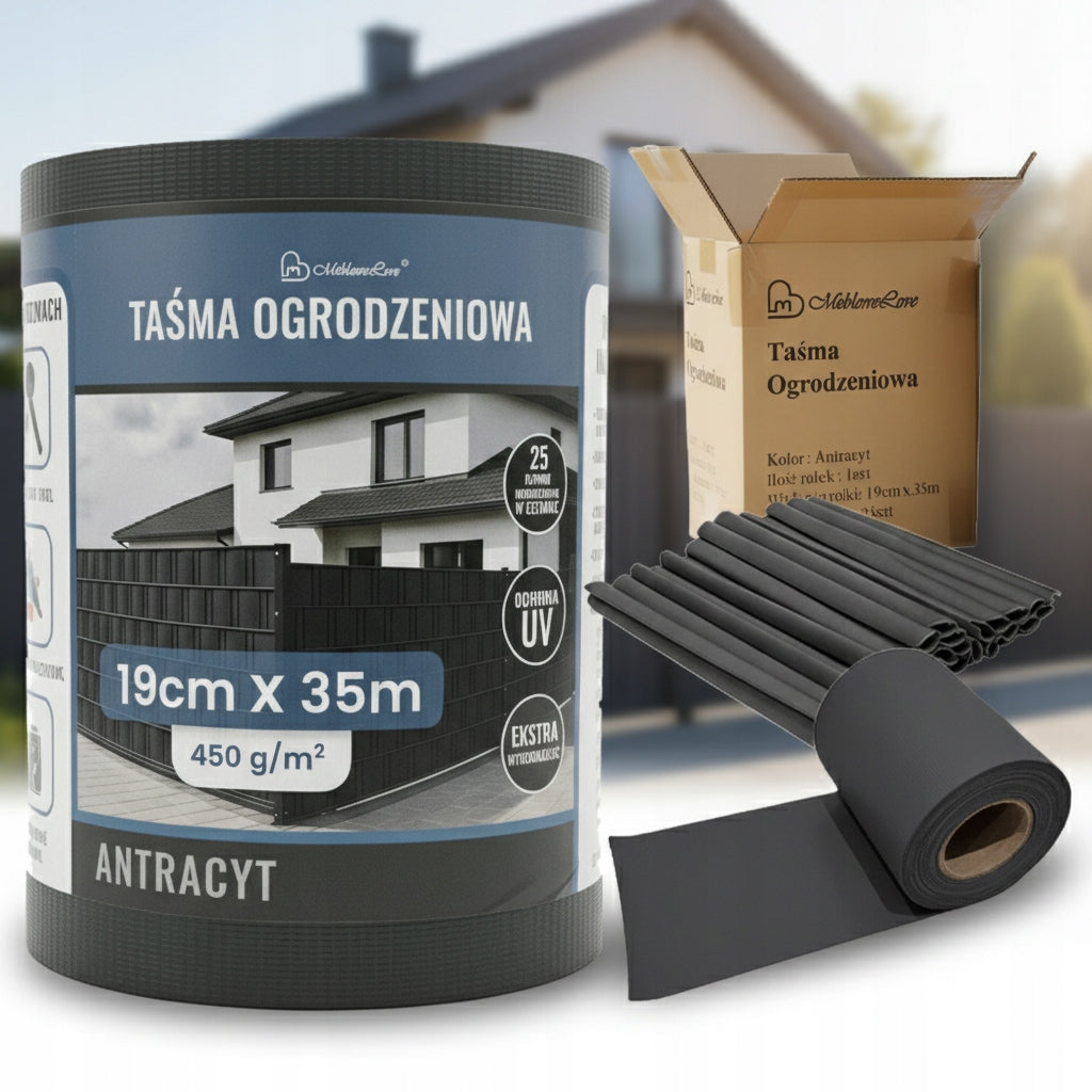 FENCE TAPE ANTHRACITE 19x35 FENCE COVER+UV 25 CLIPS GRAPHITE Manufacturer code TO-antracyt