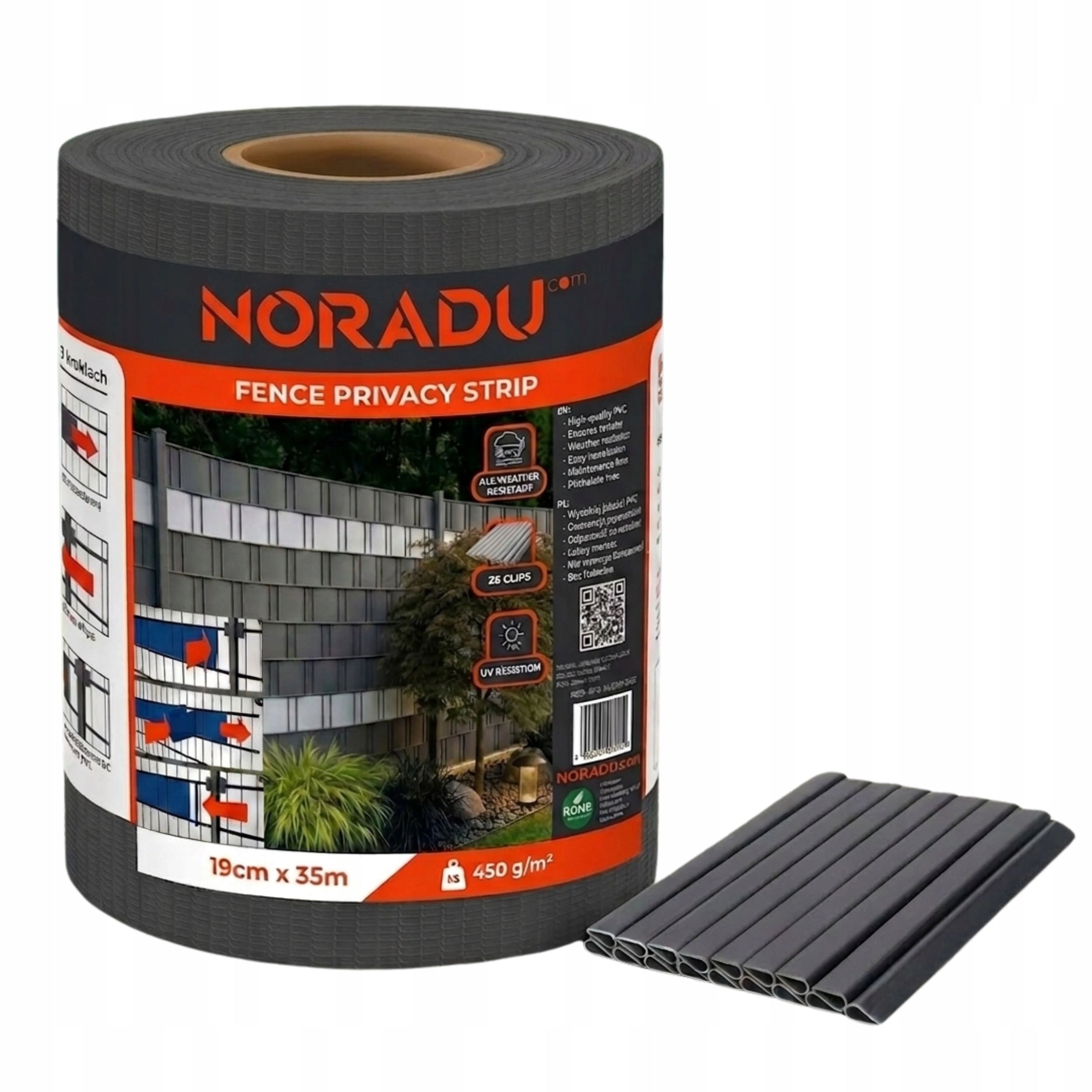 FENCE TAPE ANTHRACITE 19x35m COVER FOR PANEL FENCES FENCE +UV