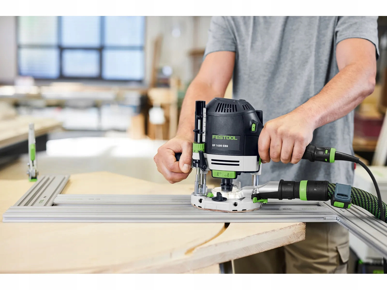 FESTOOL Spindle milling machine OF 1400 EBQ-Plus Suction cover + LED Brand Festool