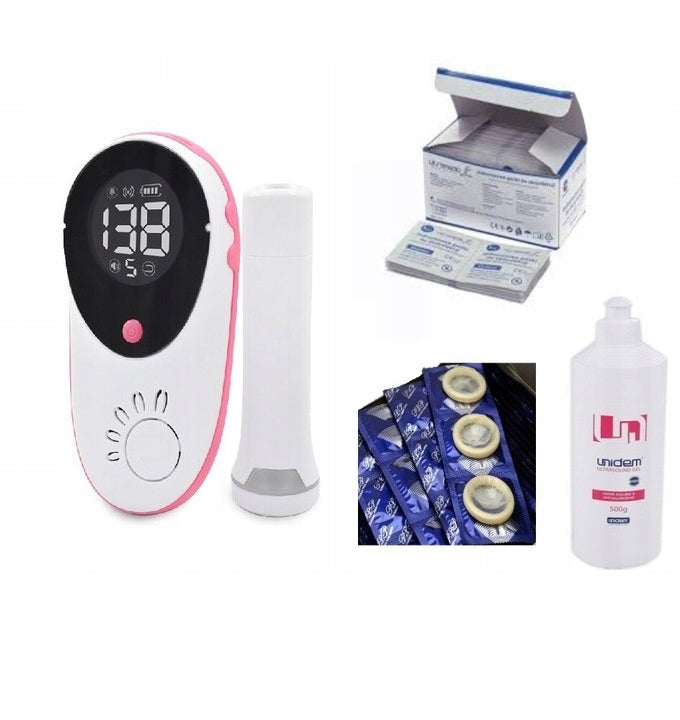 FETAL HEART RATE DETECTOR DOPPLER H5 + GEL + CASINGS