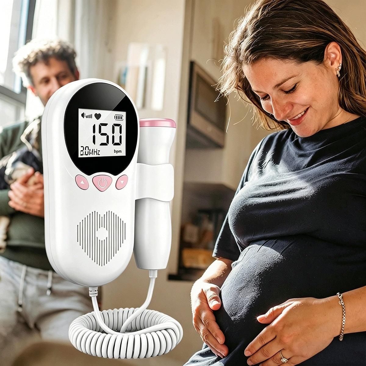 FETAL HEART RATE DETECTOR DOPPLER MONITOR LCD NEW Medical device no