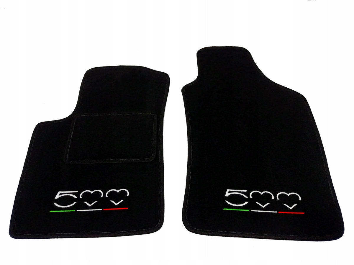 FIAT 500 VELOUR RUGS (2007-...) FRONT + EMBROIDERY Manufacturer Lasota