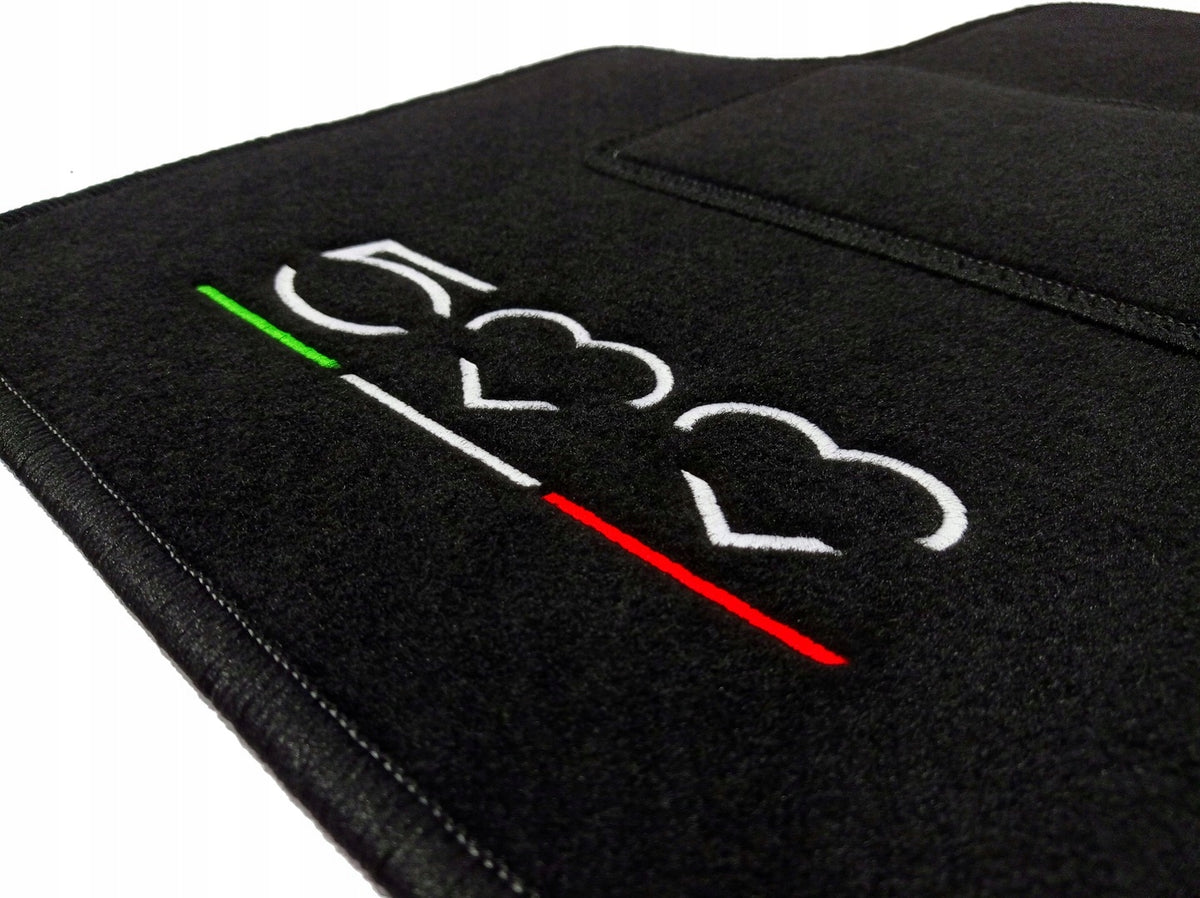 FIAT 500 VELOUR RUGS (2007-...) FRONT + EMBROIDERY Manufacturer's catalog number 5904441445909