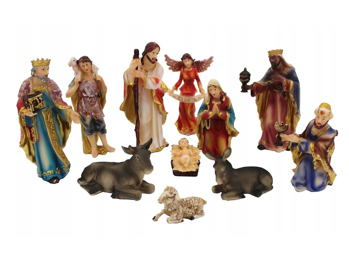 FIGURES FOR NATIVITY SCENE 15 CM SET OF 11 FIGURES FOR NURSERY STABLE Packaging status original