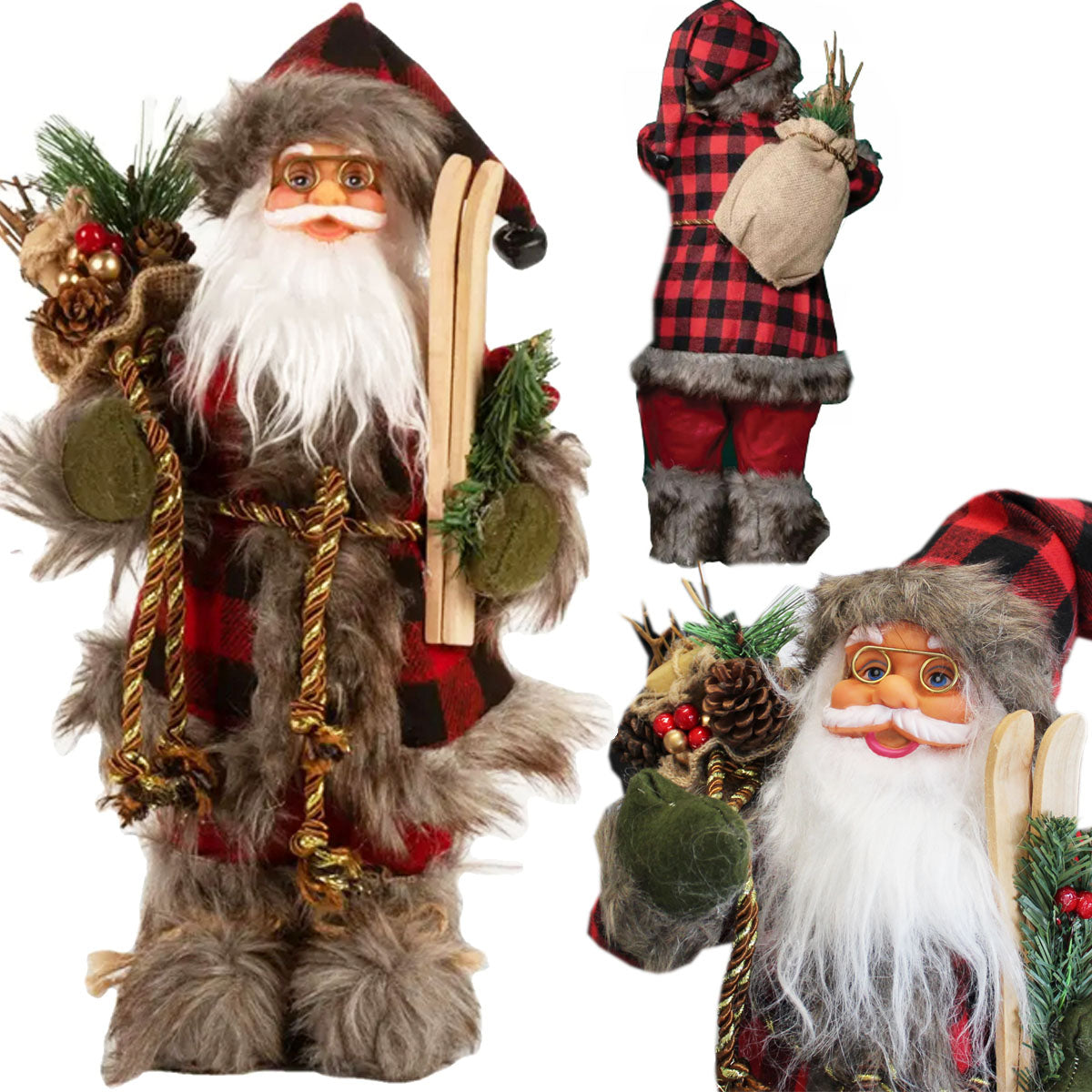 FIGURINE SANTA CLAUS SCANDINAVIAN CHRISTMAS DECORATION GIFT 30CM Manufacturer code RCK287
