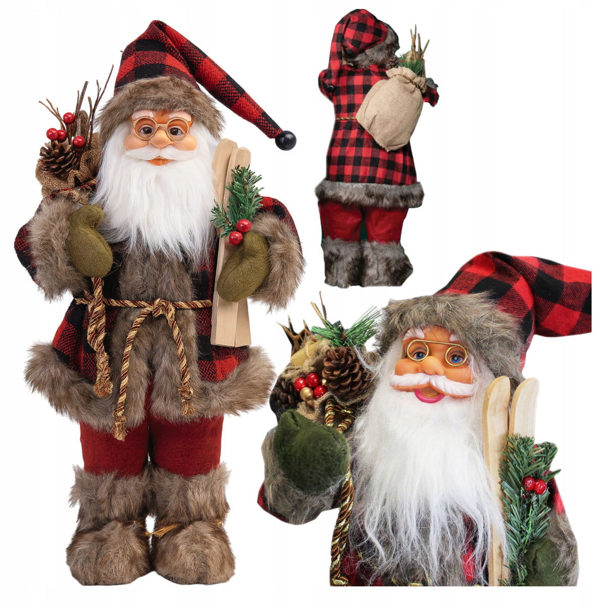 FIGURINE SANTA CLAUS SCANDINAVIAN CHRISTMAS DECORATION GIFT 30CM