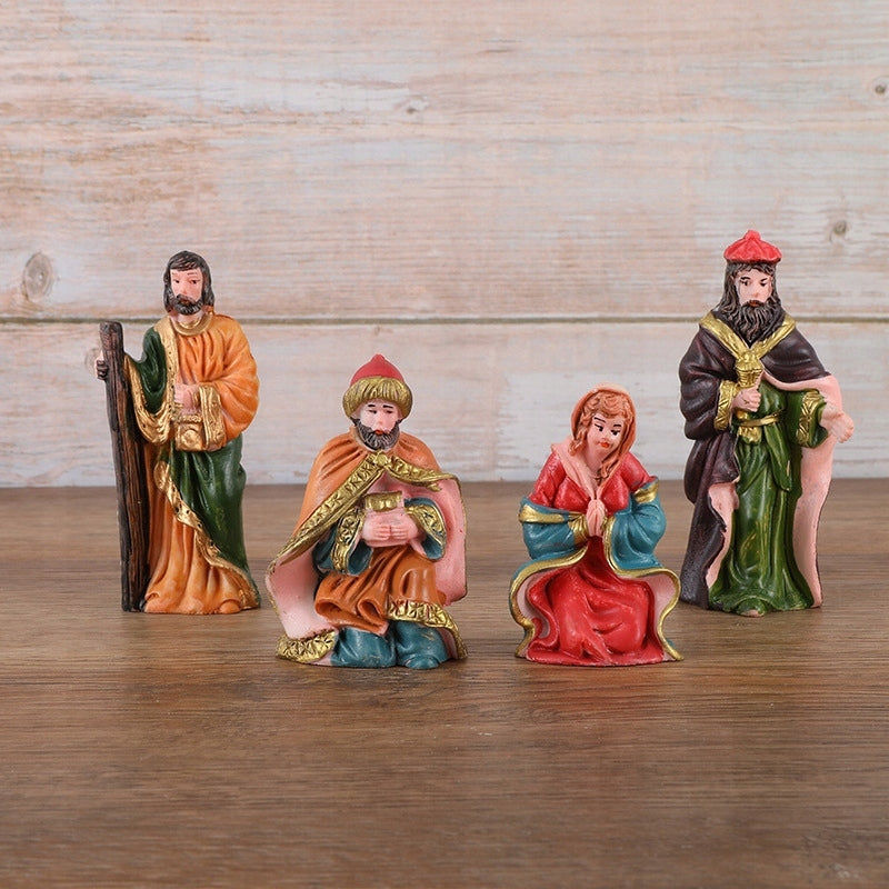 FIGURINES FOR CHRISTMAS NATIVITY SCENE 10 PCS. Packaging status original