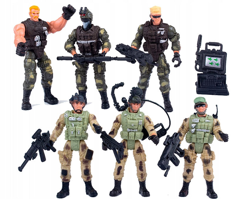 FIGURINES OF SOLDIERS COMMANDOS POLICE ARMY SET