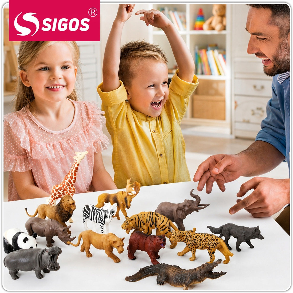 FIGURINES WILD ANIMALS SAFARI WILD ZOO ANIMALS COLLECTION 58 EL +CASE Packaging status original