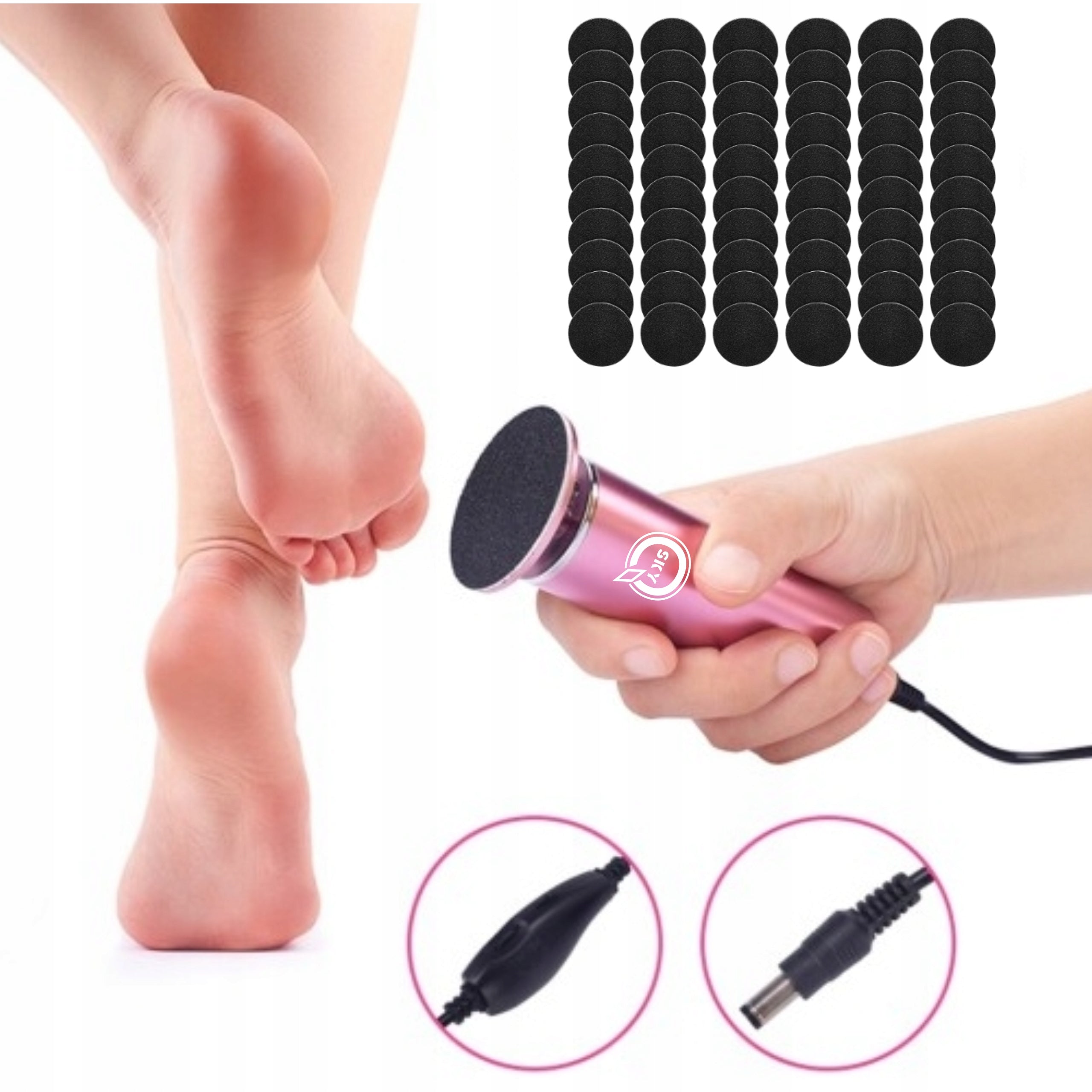 FILE ELECTRIC HEEL MILLING MACHINE GRATER SET USB + 60 CARTRIDGES