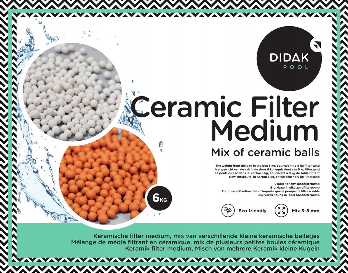FILTER BALLS 3-8mm CERAMIC FOR SAND FILTER PUMP POOL 6kg Packaging status original