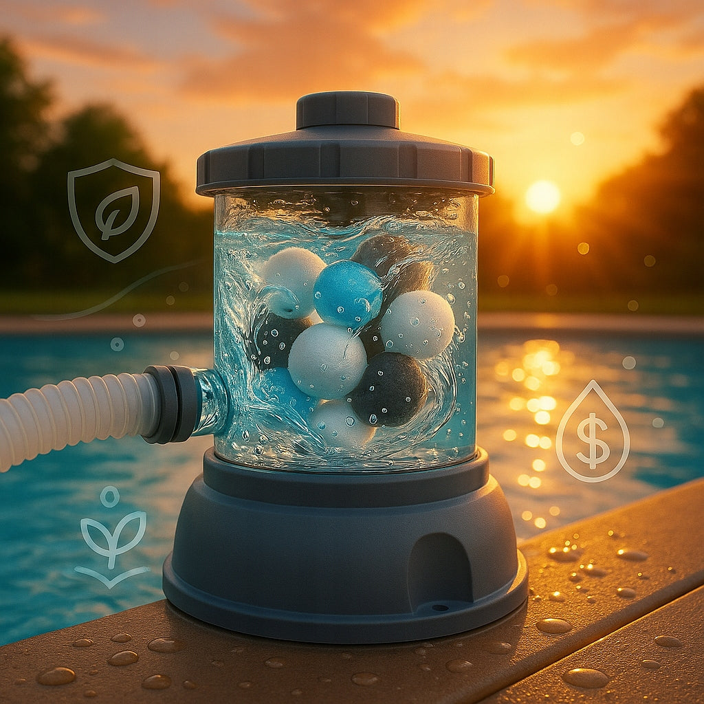 FILTER BALLS FOR PUMP POOL 1500g 1.5 kg SILVER IONS ACTIVATED CARBON Output 20000 l/h