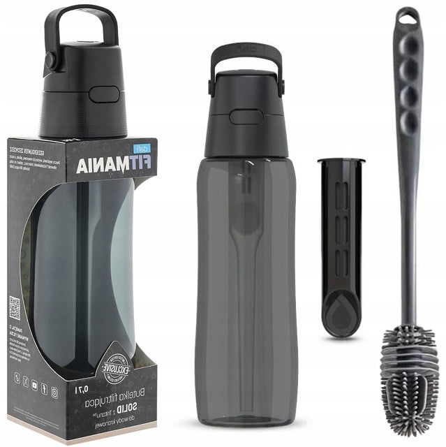 FILTER BOTTLE DAFI SOLID 0,7l BLACK DYED FITMANIA + BRUSH Manufacturer code Butelka Solid Czarna Barwiona+ Szczota