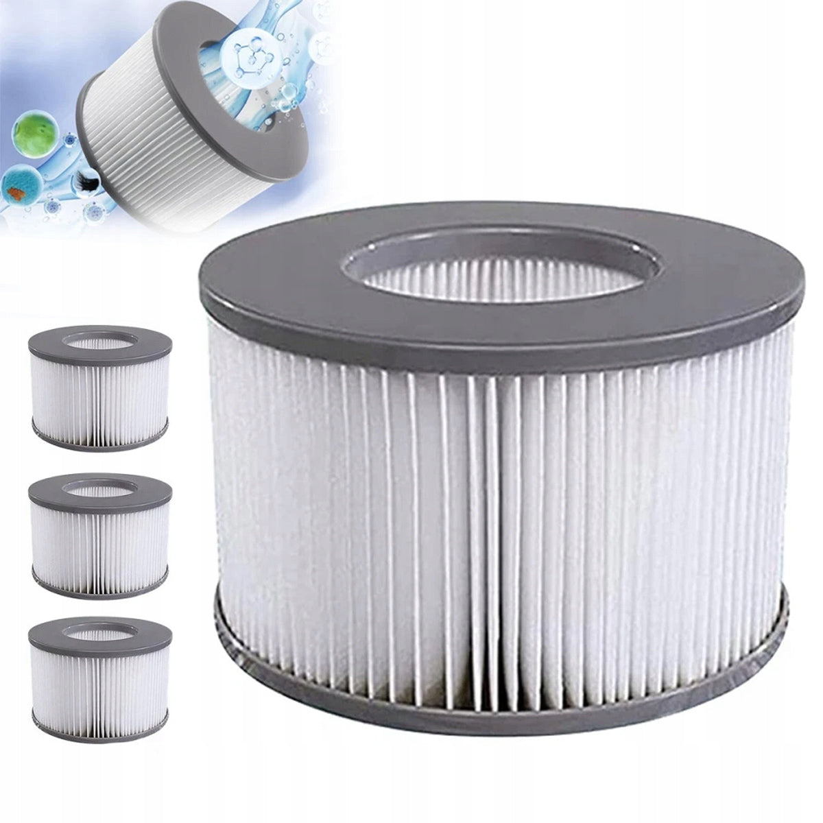 FILTER FOR SPA POOL JACUZZI HYDROMASSAGE MSPA 4 PCS