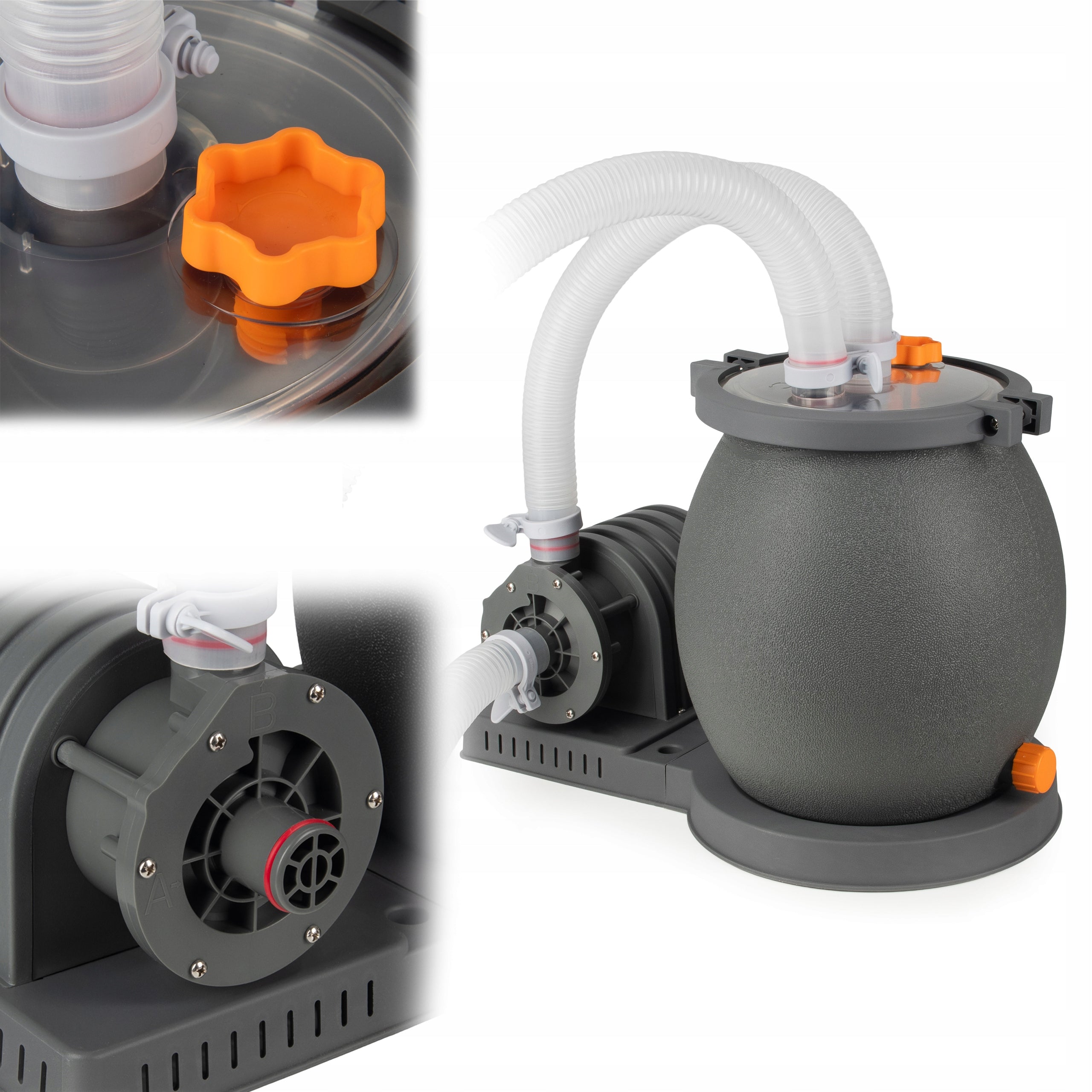 FILTER PUMP FOR SWIMMING POOL SAND FILTER 4542l/h + HOSES COIL Packaging status original