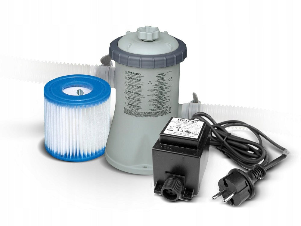 FILTER PUMP FOR SWIMMING POOLS + TRANSFORMER 12V 1250 l/h INTEX 28602GS
