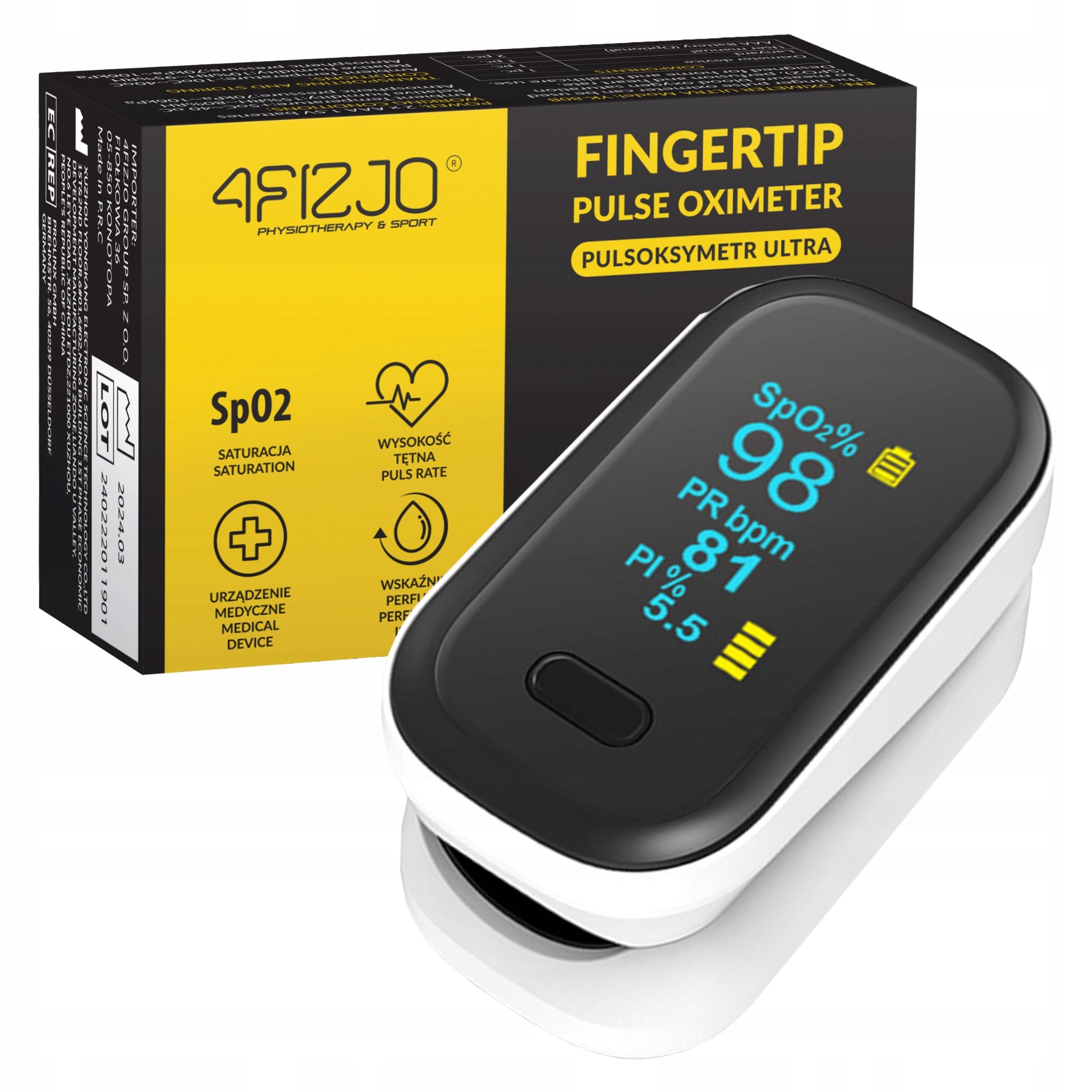 FINGER MEDICAL PULSE OXIMETER FOR ADULT CHILDREN PROFESSIONAL ULTRA