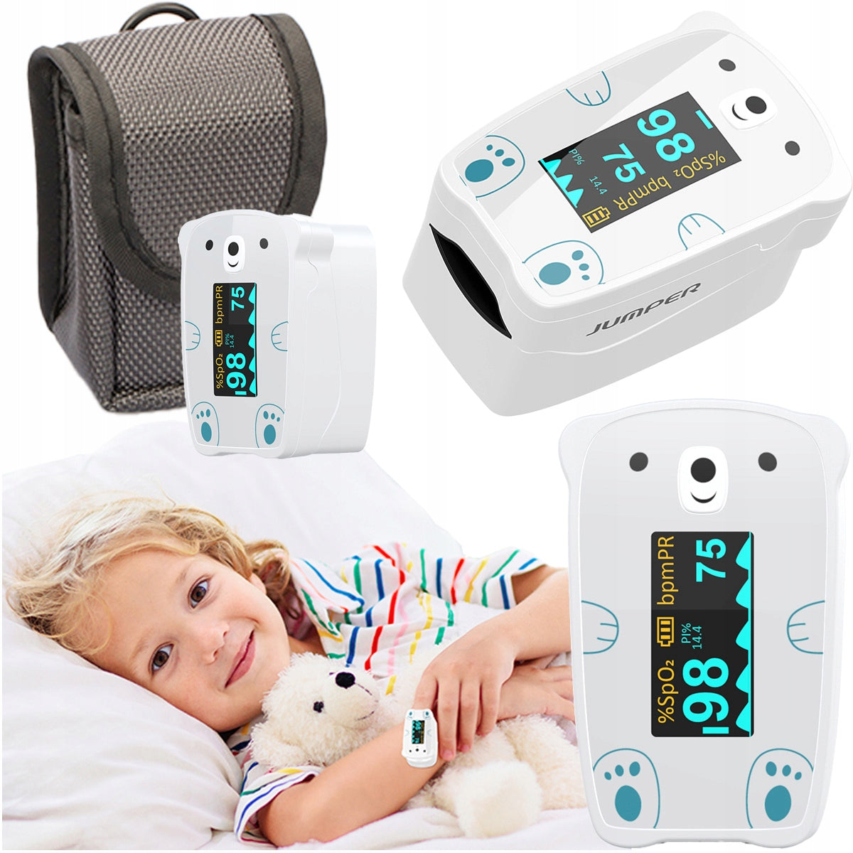 FINGER MEDICAL PULSE OXIMETER FOR CHILDREN Sp02 JUMPER JPD-500H