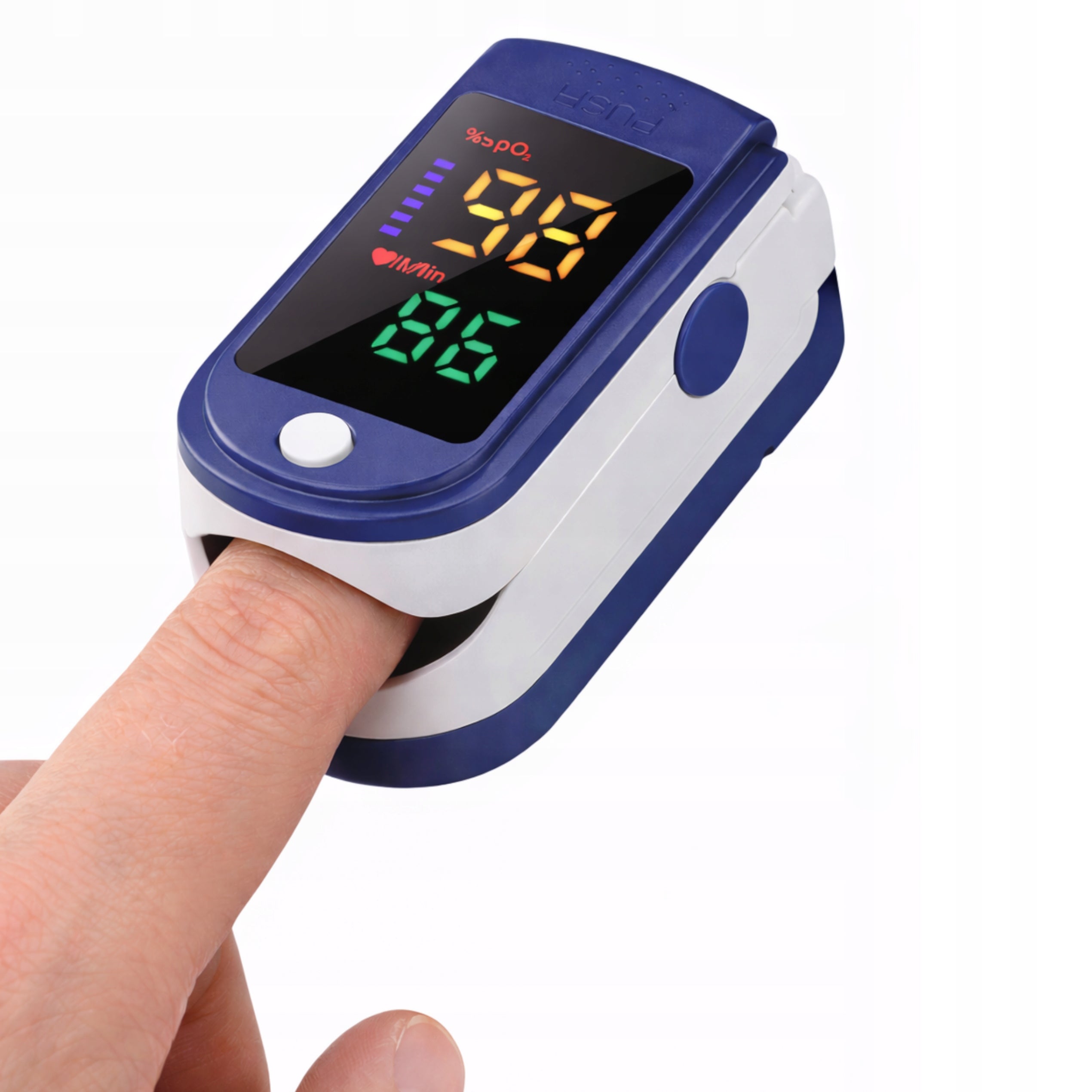FINGER PULSE OXIMETER HEART RATE MONITOR OLED MEASUREMENT OF PULSE AND BLOOD SATURATION Packaging status original