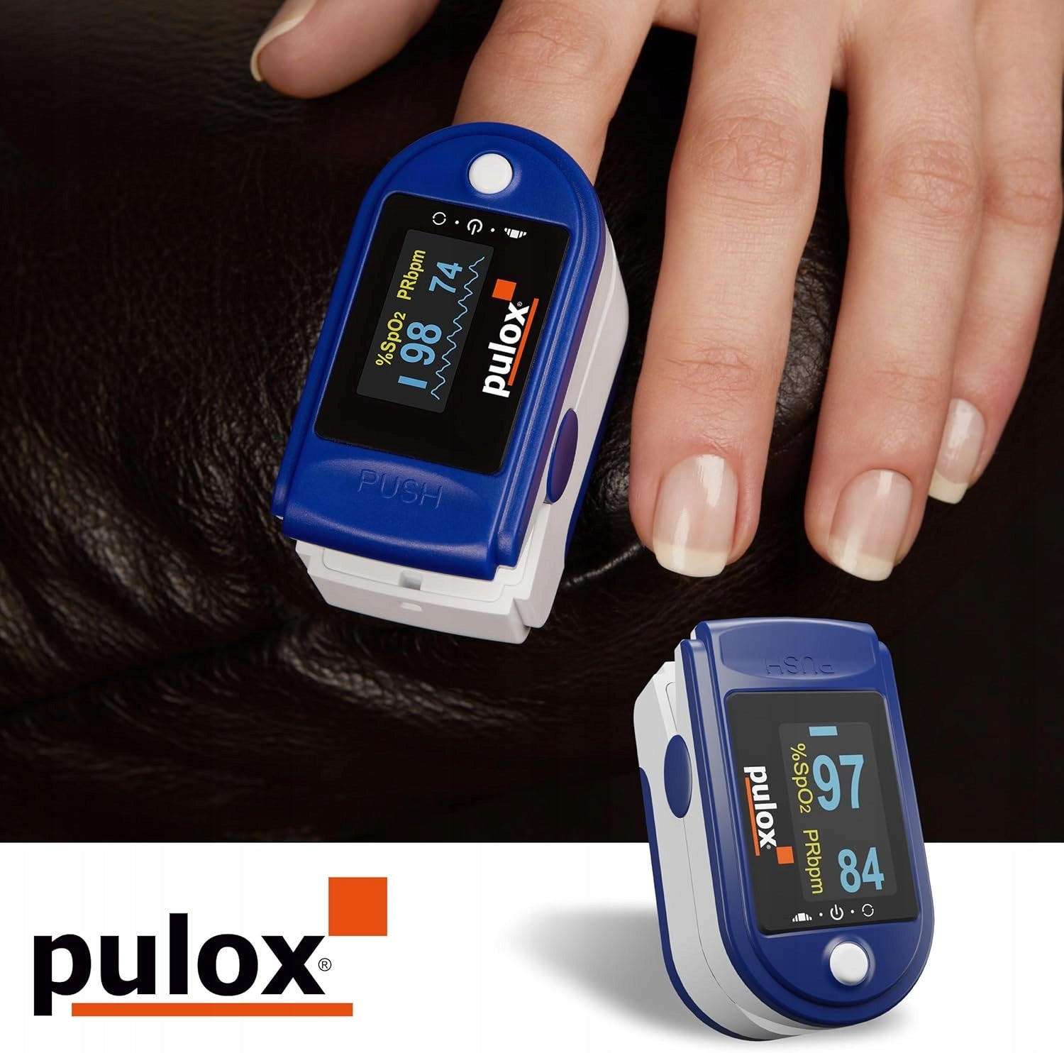 FINGER PULSE OXIMETER SpO2 MONITOR PULOX PO-200 + CASE Packaging status original