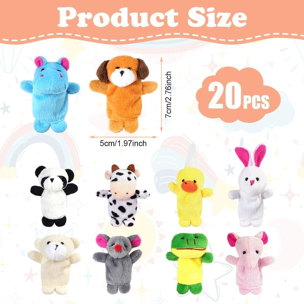 FINGER PUPPETS 20 PCS PLUSH ANIMALS FOR CHILDREN'S EDUCATIONAL PLAY Brand no brand