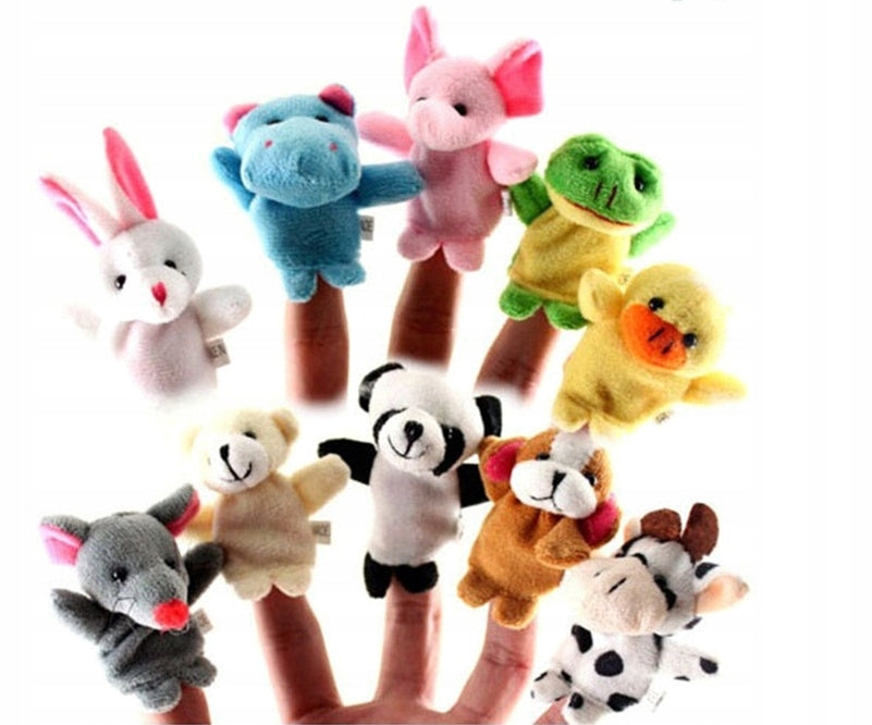 FINGER PUPPETS ANIMALS PLUSH TOYS PUPPETS 10PCS set for children