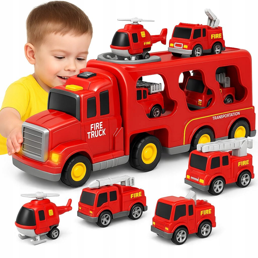 FIRE TRUCK TOY LARGE CAR 7IN1 FIRE BRIGADE CARS PATROL