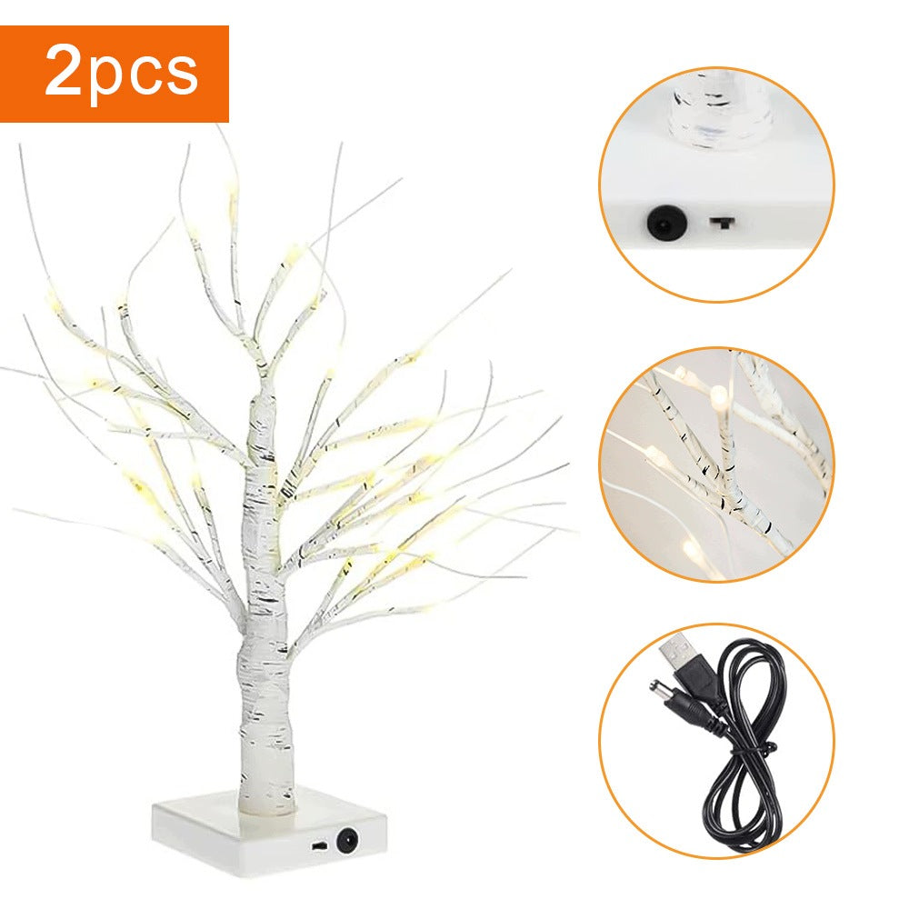 FIREPLACE DECORATION DECORATIVE LIGHTS BIRCH BATTERY POWERED 3 BATTERIES AA