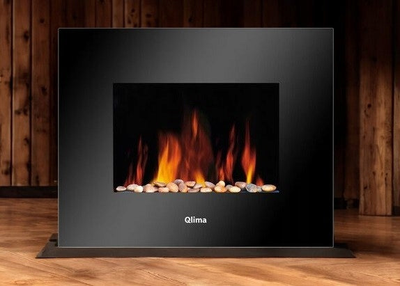 FIREPLACE ELECTRIC WALL HEATER FLAME STEEL 1800 IN BLACK + REMOTE CONTROL EAN (GTIN) 5907274343190