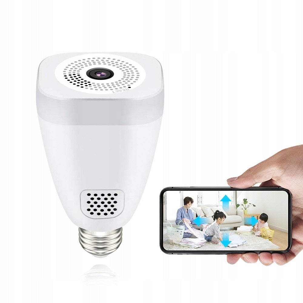 FISH EYE WIRELESS CAMERA IN BULB E27 IP 3MPX LED WIFI