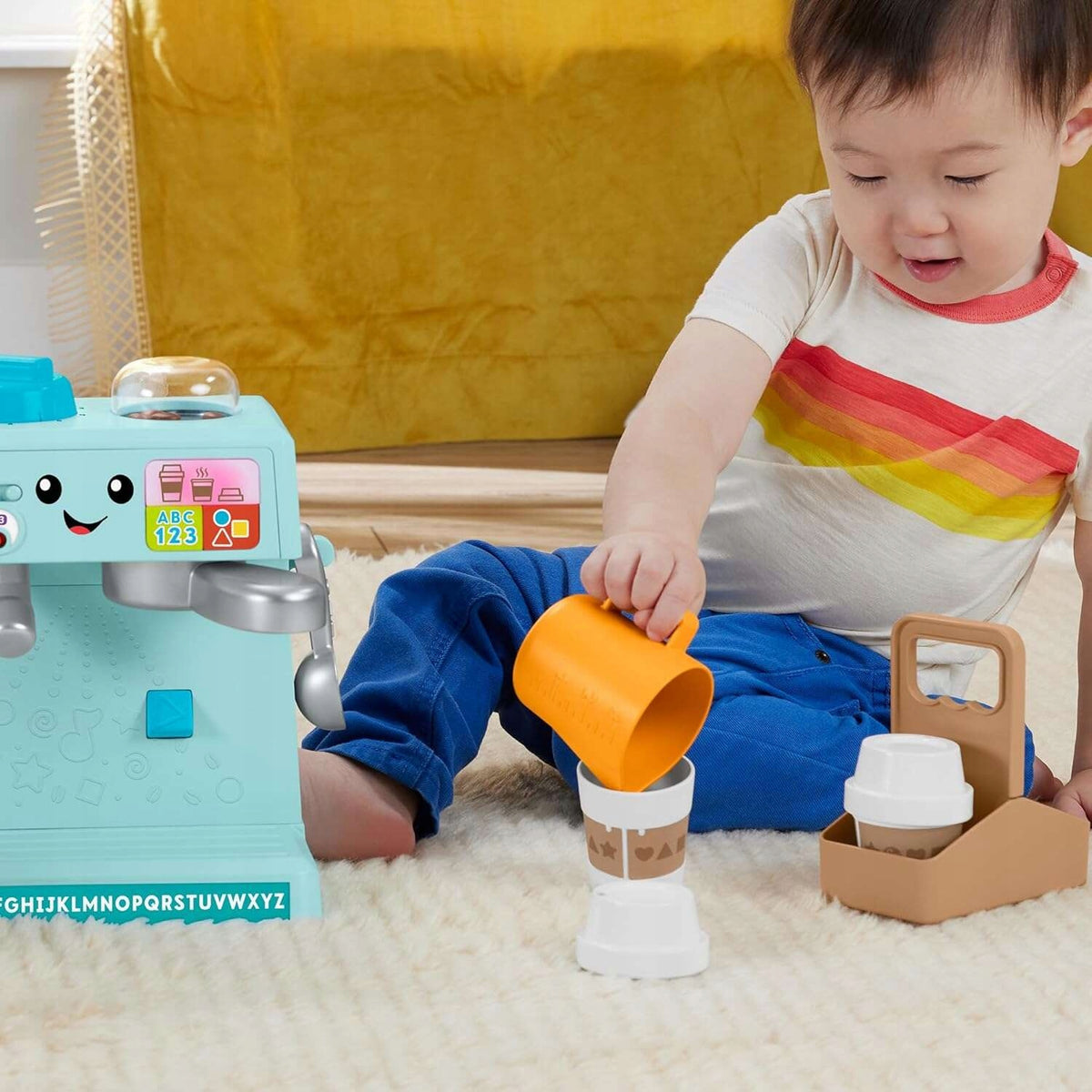 FISHER-PRICE EDUCATIONAL TOY INTERACTIVE COFFEE MAKER LIGHT SOUND Brand Fisher-Price