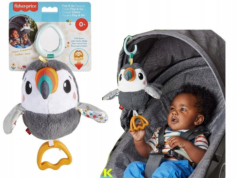 FISHER PRICE FLUTTERING TOUCAN sensory pendant for baby +0m