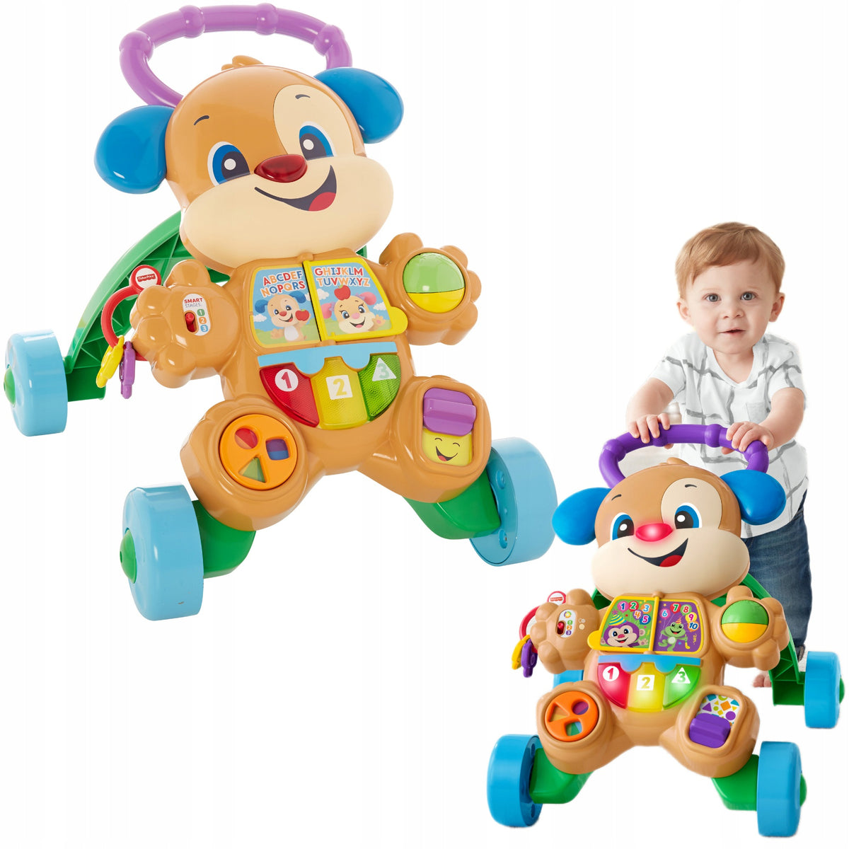 FISHER PRICE "LEARN AND LAUGH" INTERACTIVE WALKER PUSHER PUPPY