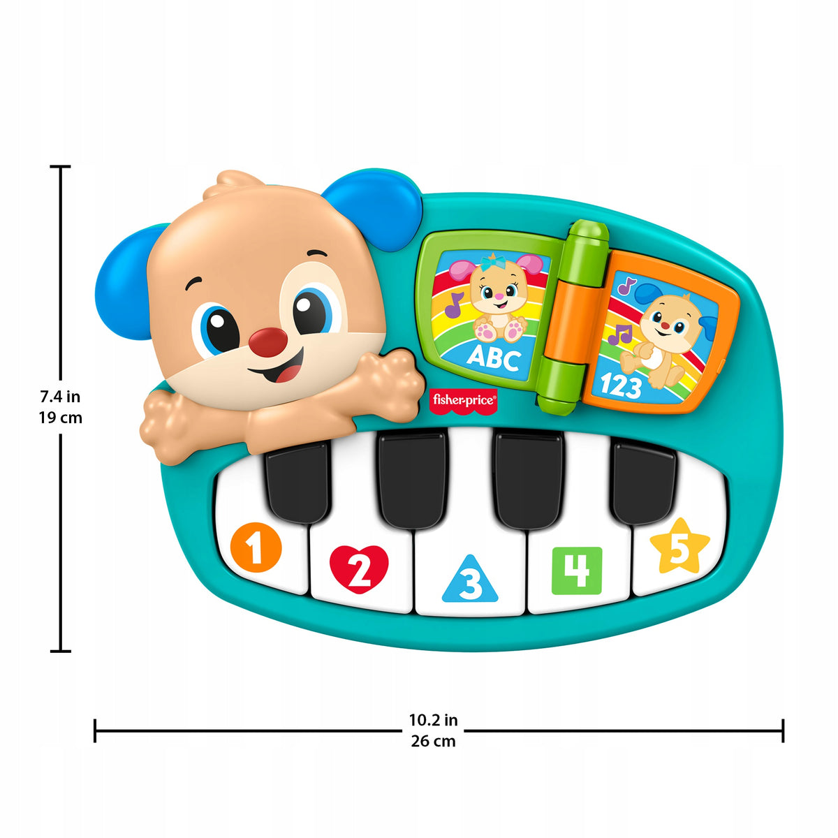 FISHER PRICE PIANO PUPPY STUDENT toy for toddler +6 months Brand Fisher-Price