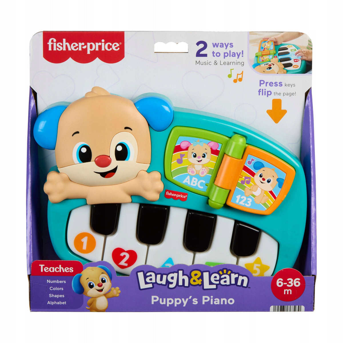 FISHER PRICE PIANO PUPPY STUDENT toy for toddler +6 months Packaging status original