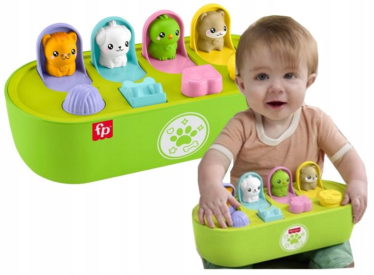 FISHER PRICE POP-UP ANIMALS arcade toy for baby +9 m