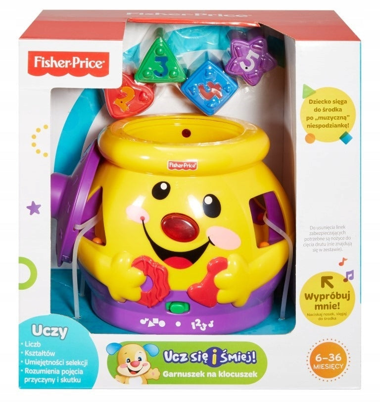 FISHER PRICE POT FOR BLOCK SORTER toy for baby +6 months Packaging status original