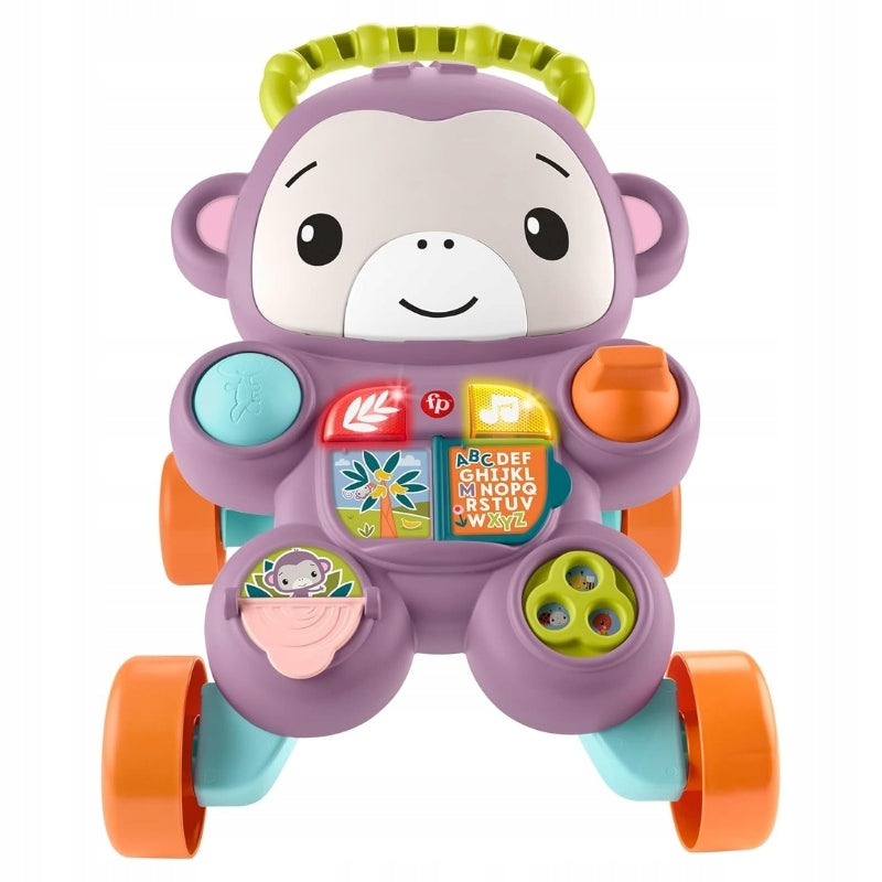 FISHER PRICE WALKER PUSHER INTERACTIVE PURPLE MONKEY FOR CHILDREN 6M+ Manufacturer code JGW90