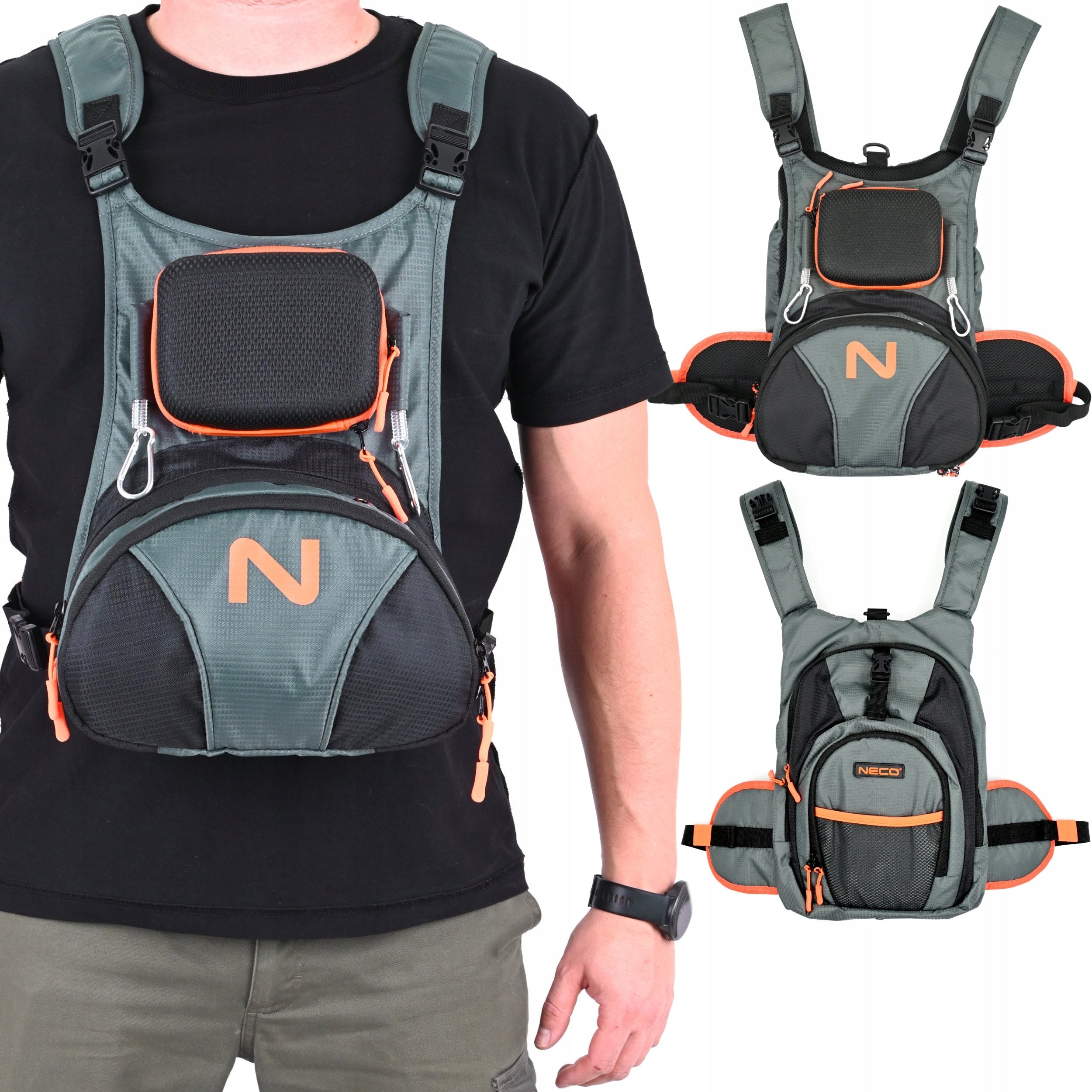 FISHING BAG SPINNING BACKPACK DURABLE ROOMY ORGANIZER GIFT Packaging status original