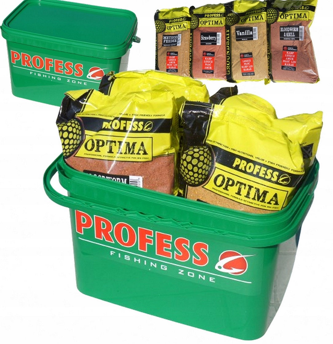FISHING BAIT MIX OF FLAVORS 4 kg ZANETA +BUCKET 5L FEEDER - PROFESS OPTIMA