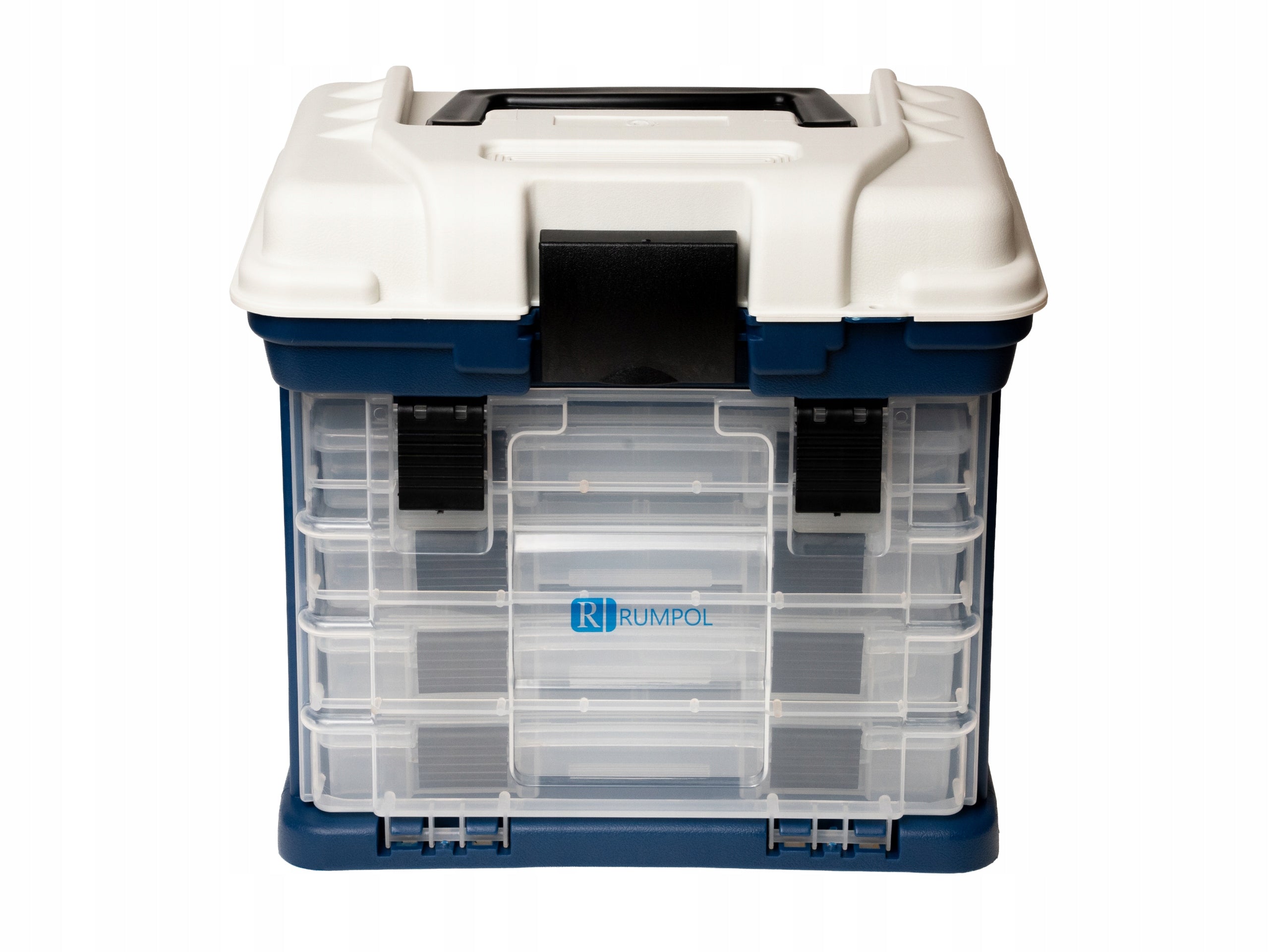 FISHING BOX RUMPOL WITH 4 BOXES STRONG ORGANIZER LARGE ROOMY 350041 Packaging status original