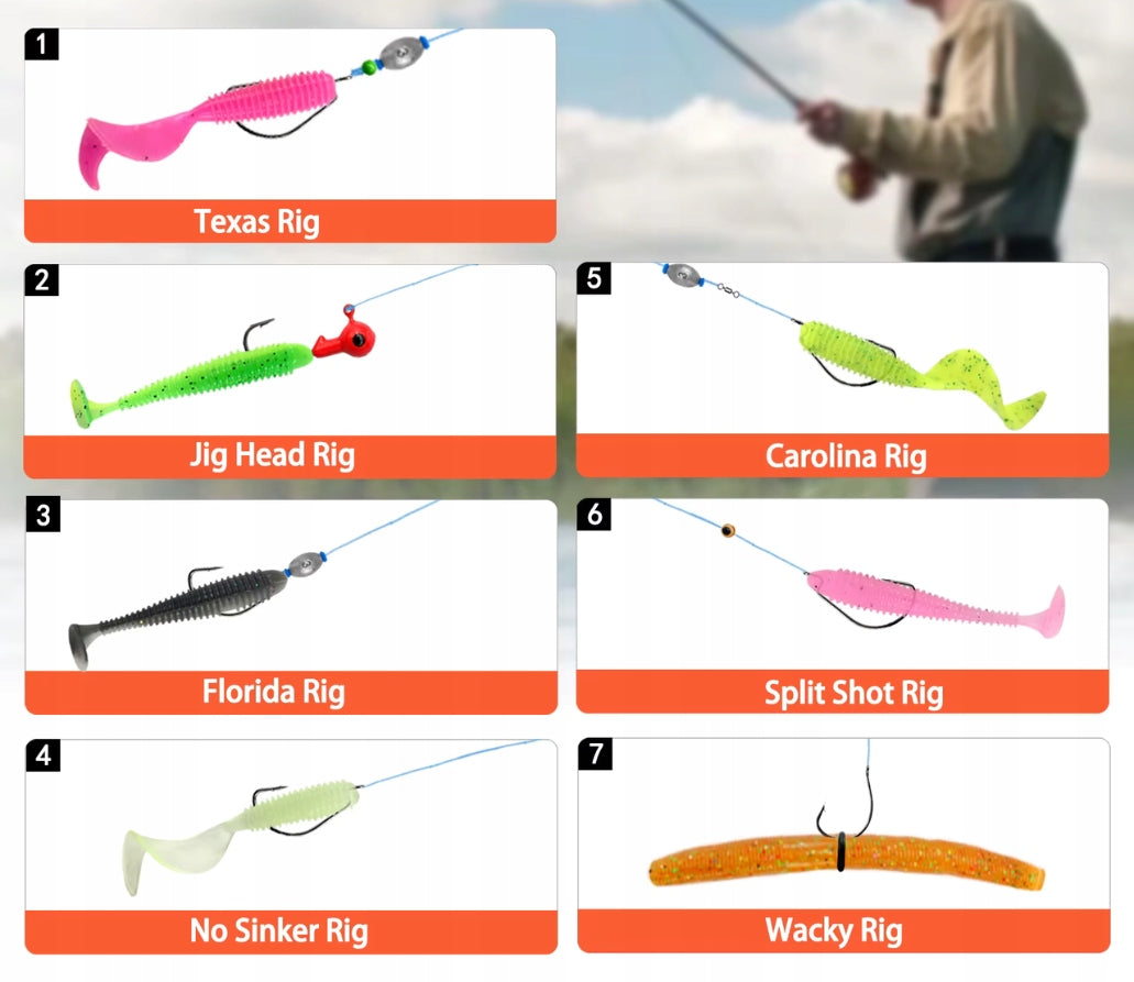 FISHING BOX SET OF FISH LURES HOOK SPINNING FLOAT AKCESORIA Packaging status original