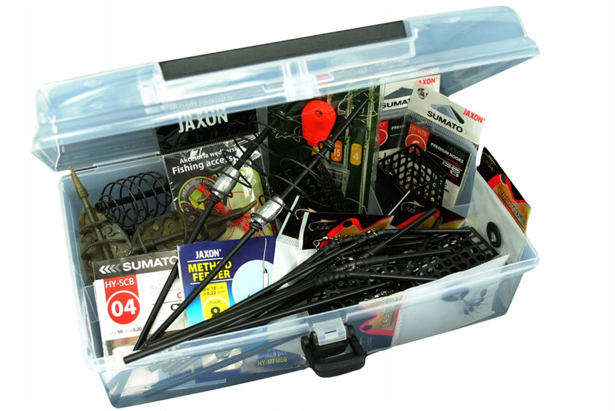 FISHING BOX ground feeder JAXON set of 112pcs