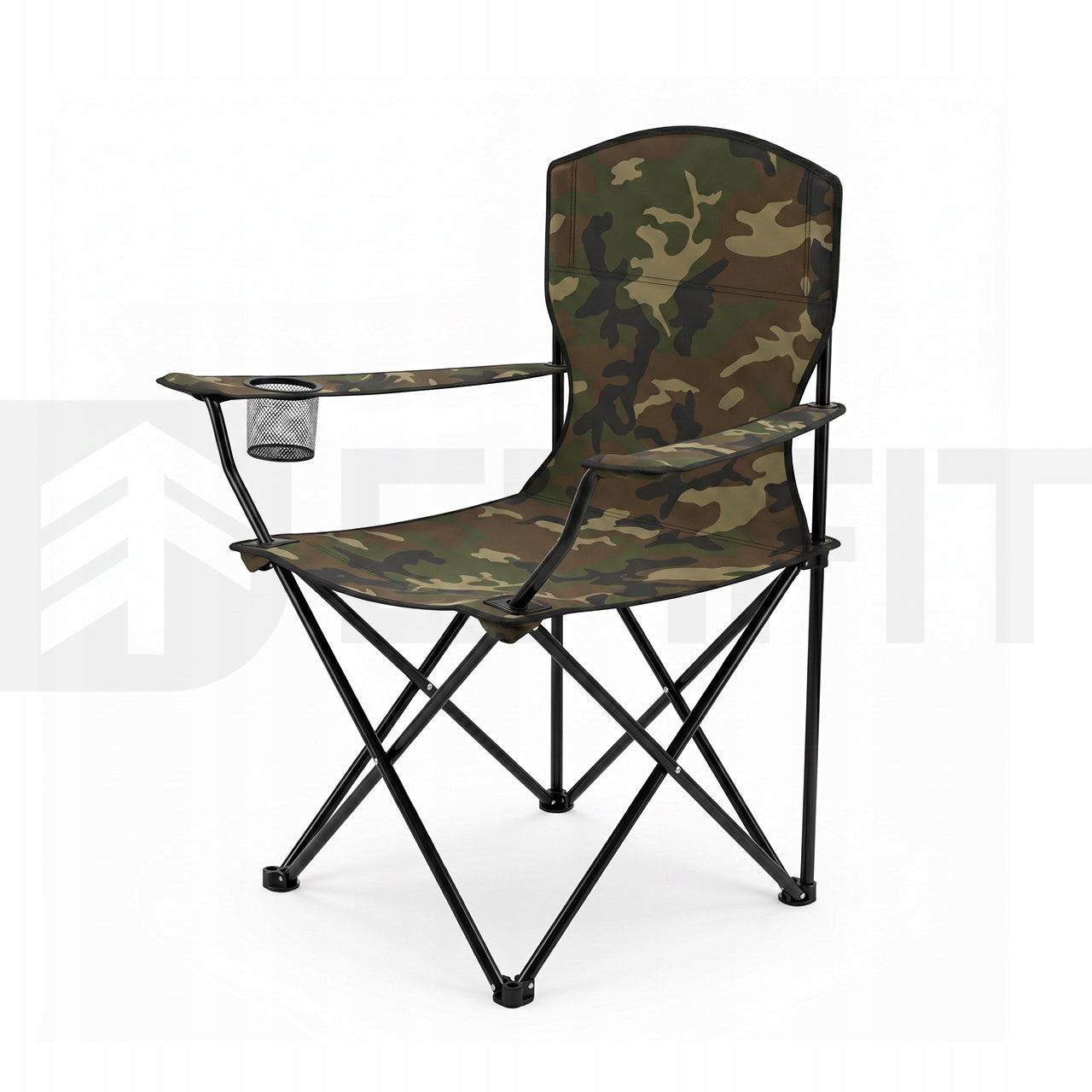 FISHING CHAIR FOLDABLE FOR FISH LIGHT COMFORTABLE ARMRESTS 120 KG Packaging status original