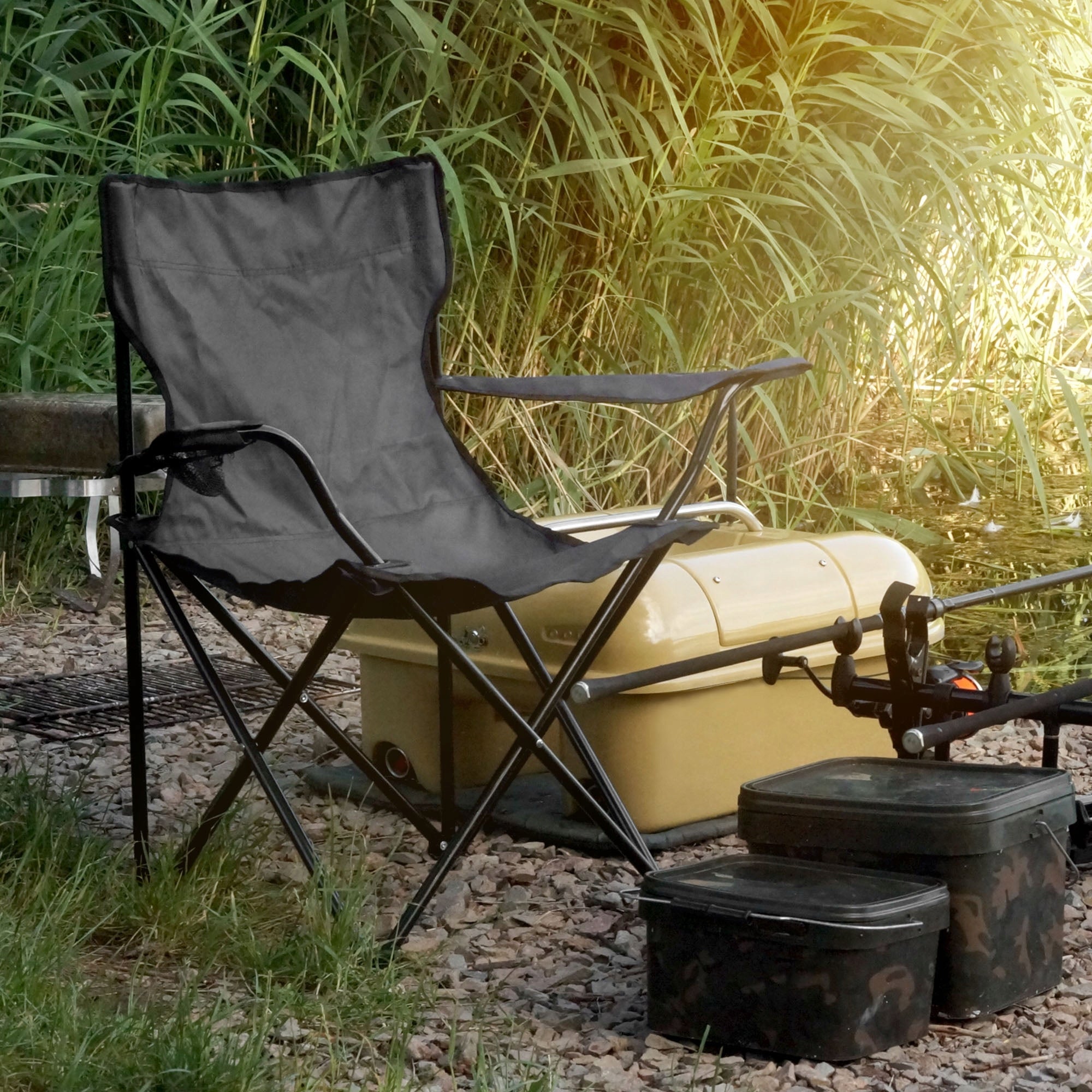 FISHING HIKING CHAIR FOLDING LARGE CHAIR CAMPING CHAIR XXL Brand Kadax