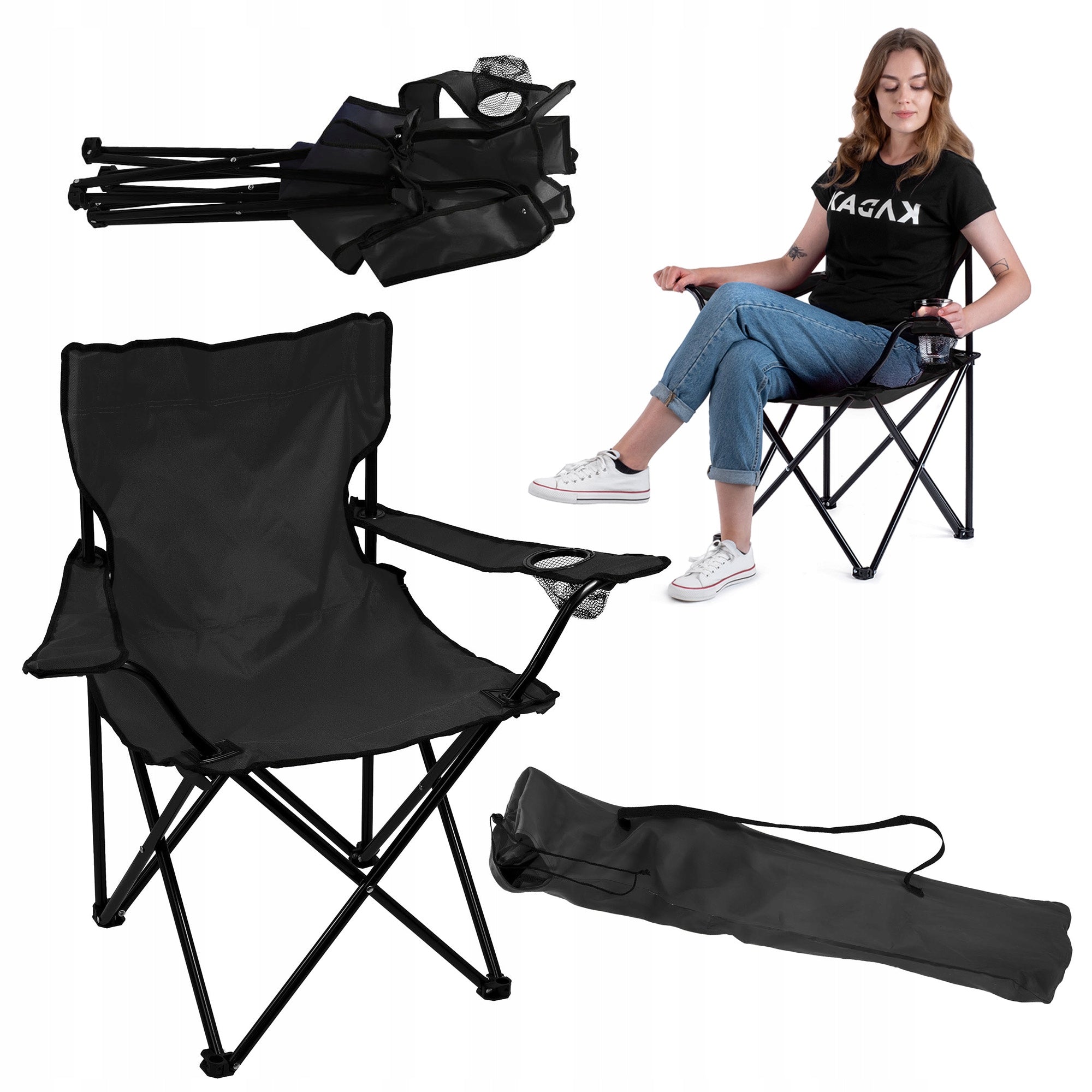 FISHING HIKING CHAIR FOLDING LARGE CHAIR CAMPING CHAIR XXL